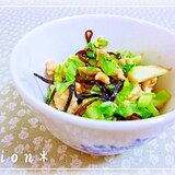 ごま油がポイント☆キャベツと鶏ひき肉の塩こんぶ炒め